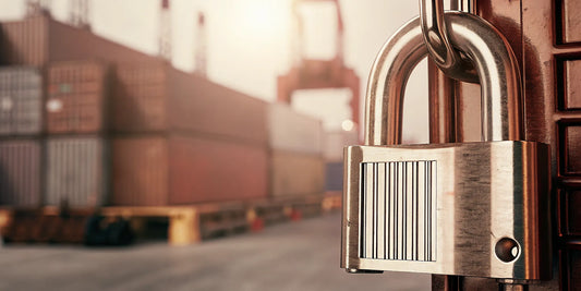High-security cargo container seal with serial number engraving