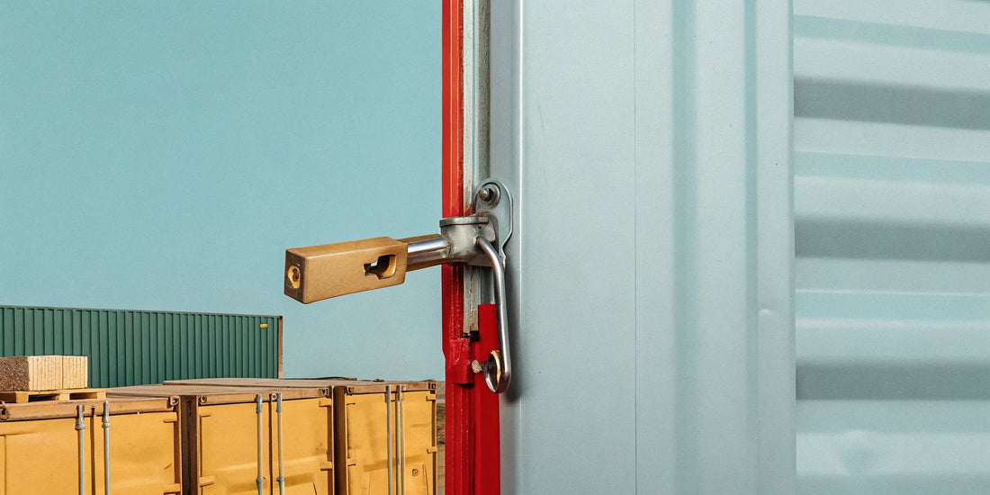 Security seals for shipping containers on a cargo door