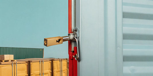 Security seals for shipping containers on a cargo door